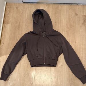 Oner active Brown Cropped Hoodie